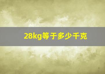 28kg等于多少千克