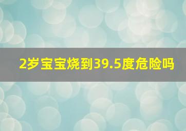 2岁宝宝烧到39.5度危险吗