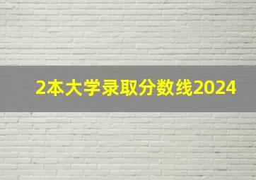 2本大学录取分数线2024