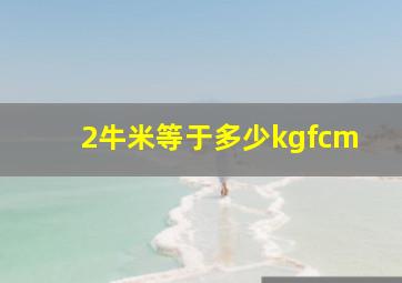 2牛米等于多少kgfcm