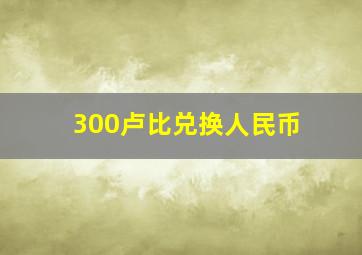 300卢比兑换人民币