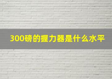 300磅的握力器是什么水平