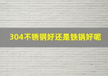 304不锈钢好还是铁锅好呢