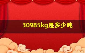 30985kg是多少吨