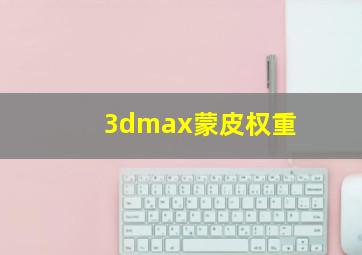 3dmax蒙皮权重