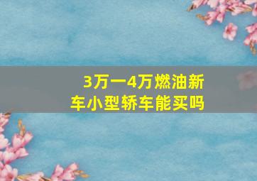 3万一4万燃油新车小型轿车能买吗