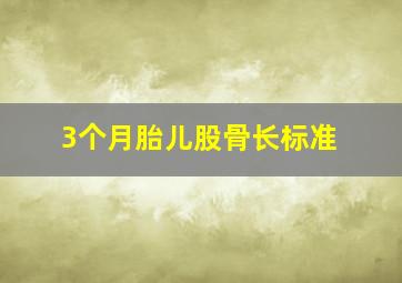 3个月胎儿股骨长标准