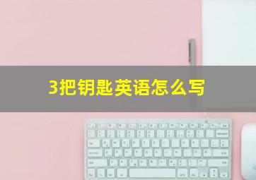 3把钥匙英语怎么写