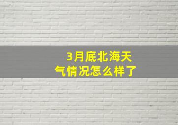 3月底北海天气情况怎么样了