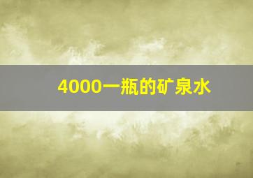 4000一瓶的矿泉水