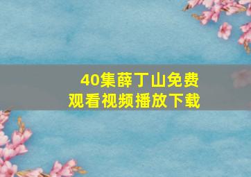 40集薛丁山免费观看视频播放下载