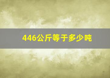 446公斤等于多少吨