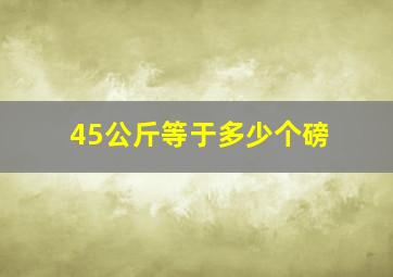 45公斤等于多少个磅