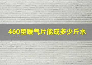 460型暖气片能成多少斤水