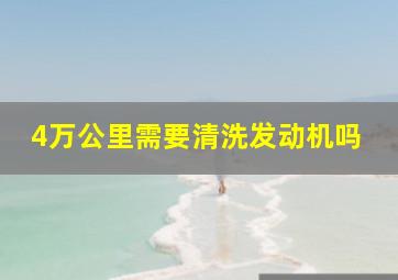 4万公里需要清洗发动机吗