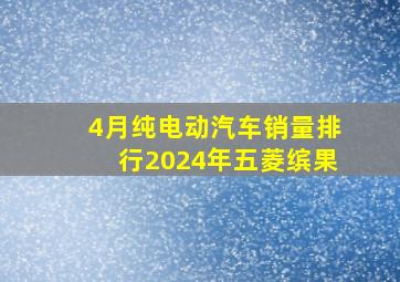 4月纯电动汽车销量排行2024年五菱缤果