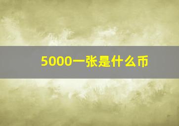 5000一张是什么币