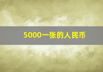 5000一张的人民币