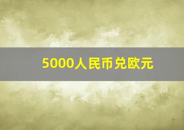 5000人民币兑欧元