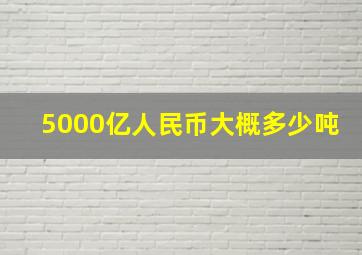 5000亿人民币大概多少吨