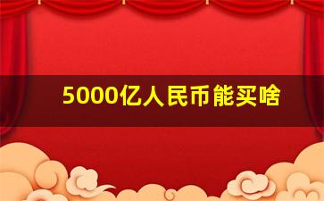 5000亿人民币能买啥