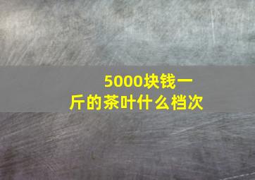 5000块钱一斤的茶叶什么档次