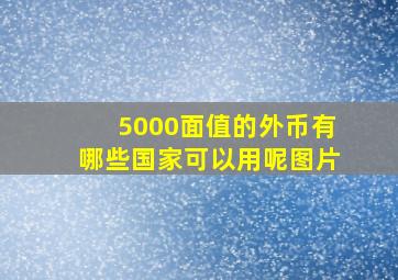 5000面值的外币有哪些国家可以用呢图片