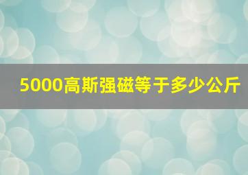 5000高斯强磁等于多少公斤