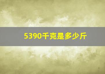 5390千克是多少斤