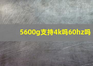 5600g支持4k吗60hz吗