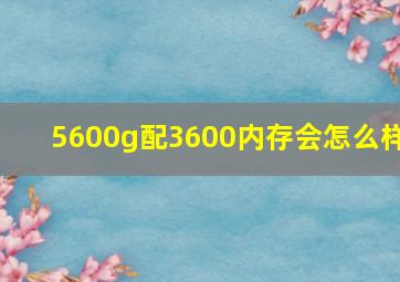 5600g配3600内存会怎么样