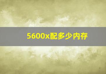 5600x配多少内存