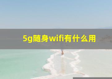 5g随身wifi有什么用