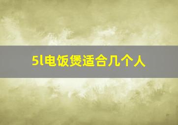 5l电饭煲适合几个人