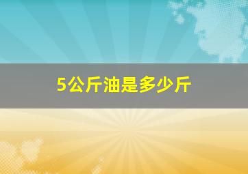 5公斤油是多少斤