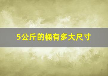 5公斤的桶有多大尺寸