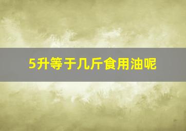 5升等于几斤食用油呢