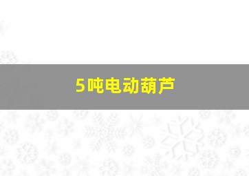 5吨电动葫芦