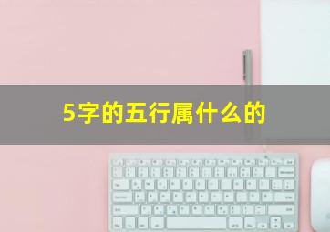 5字的五行属什么的