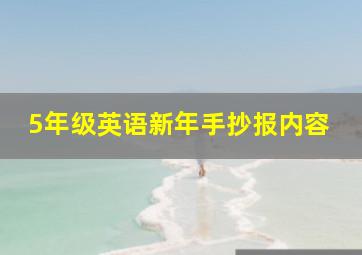 5年级英语新年手抄报内容