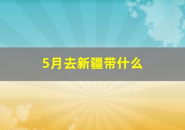 5月去新疆带什么