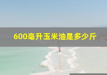 600毫升玉米油是多少斤