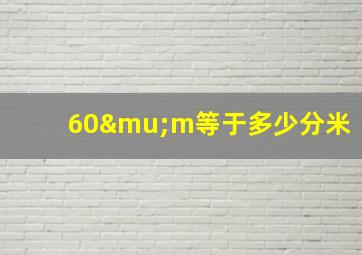 60μm等于多少分米