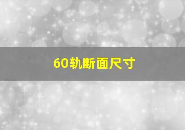 60轨断面尺寸