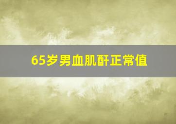 65岁男血肌酐正常值