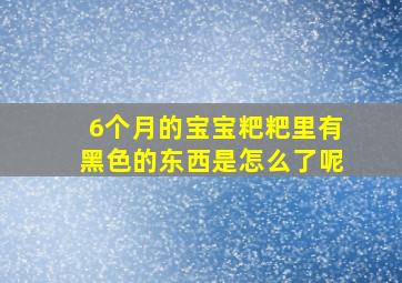 6个月的宝宝粑粑里有黑色的东西是怎么了呢