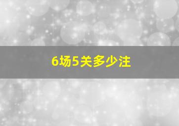 6场5关多少注