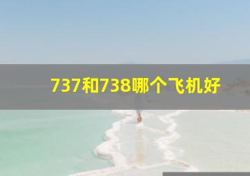 737和738哪个飞机好