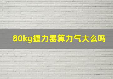 80kg握力器算力气大么吗