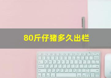 80斤仔猪多久出栏